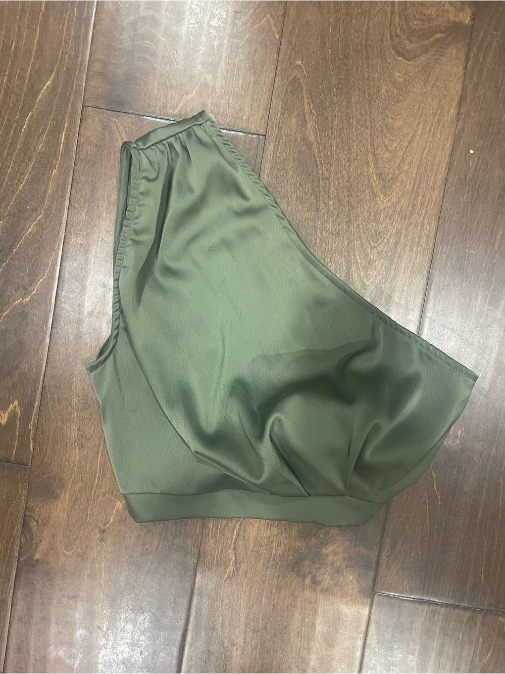 Olive One-Shoulder Top Women's Olive Green Top